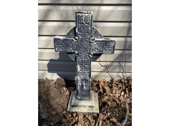 Large Outdoor Garden Decor Resin Cross About 28 In Tall By 15 In Wide