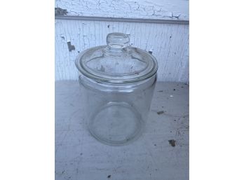 Clear Glass Canister With Lid