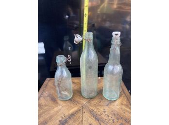 Lot Of 3 Antique Bottles