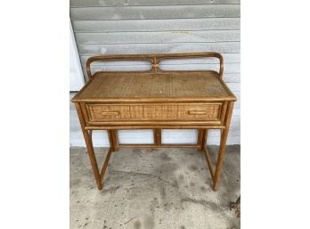 Bamboo Or Faux Bamboo  Q Drawer Desk