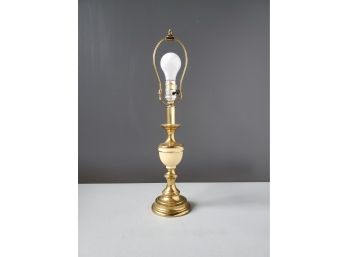 60s Enameled Heavy Brass Table Lamp