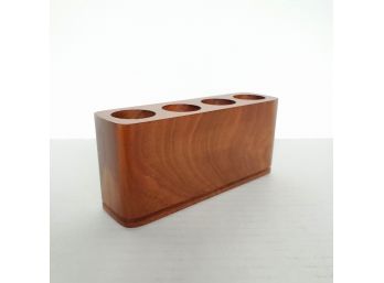 Vintage Solid Walnut Candleholder