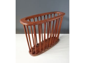 Original 60s Arthur Umanoff Solid Walnut Magazine Holder