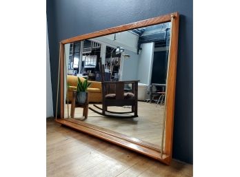 Amazing 4 Ft 50s Mid Century Wall Mirror. Wired For Hanging