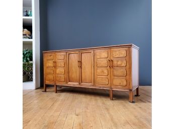 60s Thomasville Tamerlane Burlwood Accents Credenza Or Sideboard