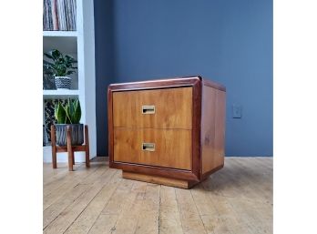 Vintage Modern Campaign Style Nightstand