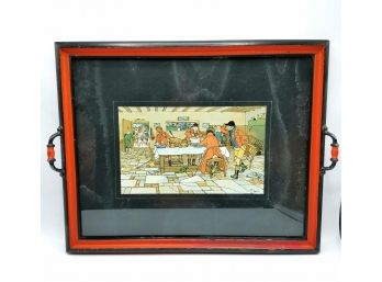 C 1910 Cecil Aldin Framed Lithograph Tray