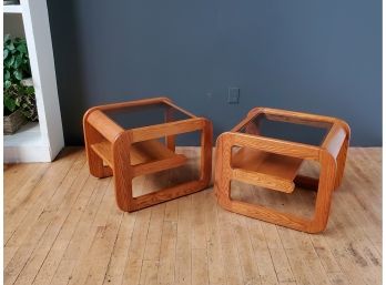 70s Modern Side Tables By California Designer Lou Hodges