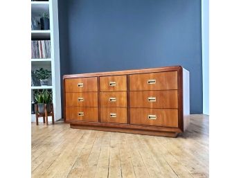 Well Made Vintage Modern Campaign 9 Drawer Dresser