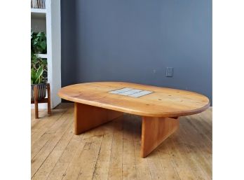 Vintage Mid Century Solid Wood Coffee Table In The Style Of Gangso Mobler