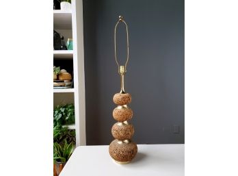 Original Huge 44' Tall Laurel Mid Century Cork Orb Lamp