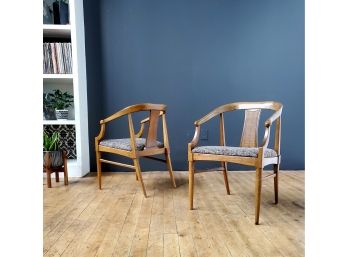 60s Well Made Pair Of Tamerlane Arm Chairs