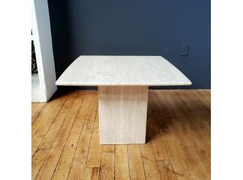 Vintage Mid Century Italian Solid Travertine Coffee Table