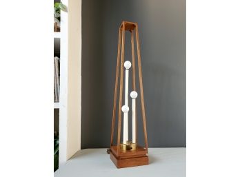 Amazing 3 Ft 60s Walnut Modern Lamp By Modeline Of California