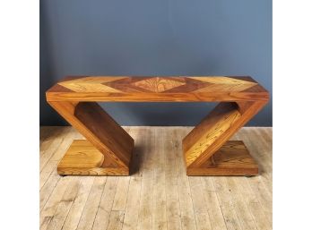 Mid Century Lane Solid Wood Z Coffee Table