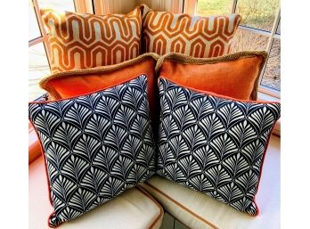 Navy & Orange Pillow Grouping