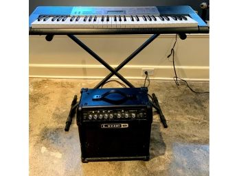 Casio Keyboard And Line 6 Amplifier