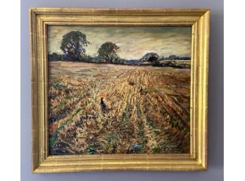 Framed Oil On Canvass By Scott Zukerman 'Pheasants In The Evening'