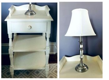 Ethan Allen Side Table And Lamp