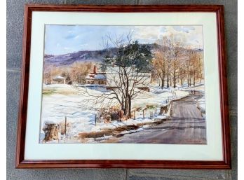 Large Signed Bogomir Bogdanovic Watercolor