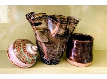 Decor Trio - Snail, Vase And Jar