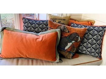 Navy & Orange Pillow Grouping