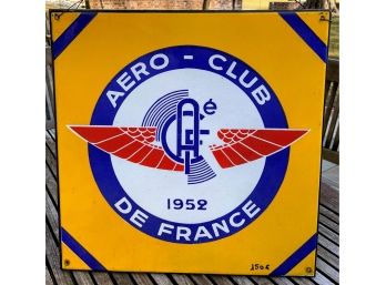 Vintage 1952 French Metal Sign