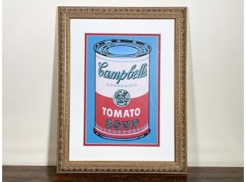 Andy Warhol Campbell's Soup Print In Gold Frame