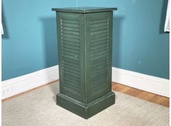 A Simple Green Louvered Cabinet