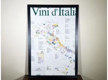 Framed Map Of The Wines Of Italy