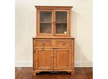 Antique Pine China Cabinet