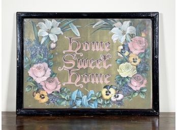 Antique Victorian 'Home Sweet Home' Print