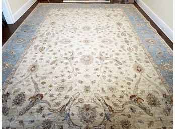 A Grand Handmade Wool Vintage Oriental Rug