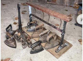 An Antique Iron And Metalwork Grouping