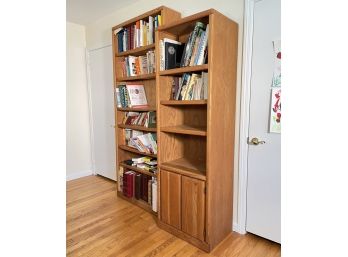 A Pair Of Solid Oak Bookshelves