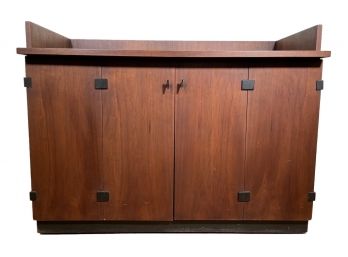 A Mid Century Modern Rosewood Credenza With Inset Formica Top