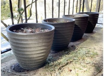 A Set Of 4 Modern Acrylic 'Beehive' Planters