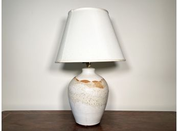 A Glazed Ceramic Lamp By Robert Parrott