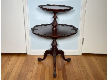 A Vintage Mahogany Two Tiered Side Table