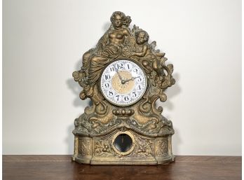 An Antique Bronze Clock