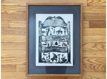 A Framed Etching By S.M. Friedman