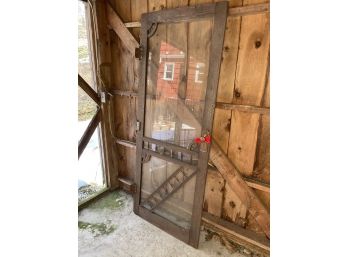 A Victorian Oak Storm Door