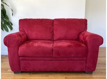 A Contemporary Microfiber Loveseat