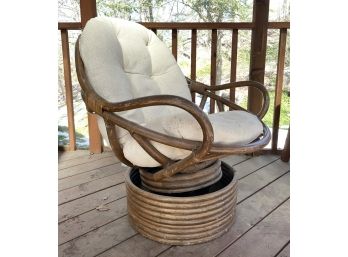 A Vintage Rattan Papasan Chair