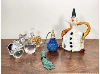 A Murano Clown And More Glassware