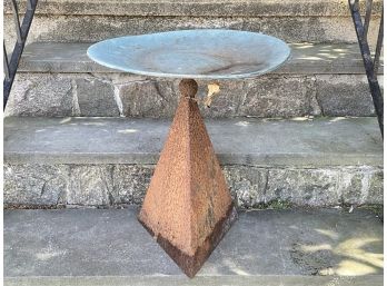 A Modern Copper Birdbath