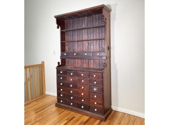 An Antique Early 19th Century American Pine Apothecary Cabinet