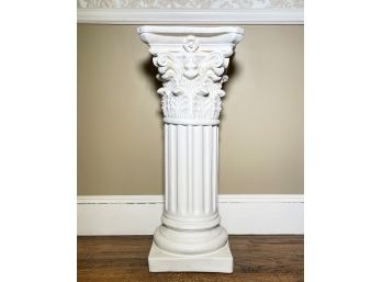 A Pair Of Cast Plaster Corinthian Column Pedestals