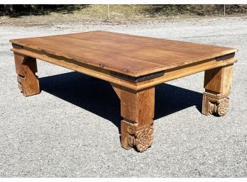 A Carved Indonesian Hardwood Coffee Table