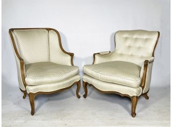 A Pairing Of Vintage French Provincial Bergere Chairs